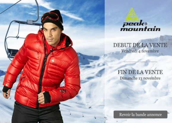 Vente Privée Peak Mountain chez Showroom Privé