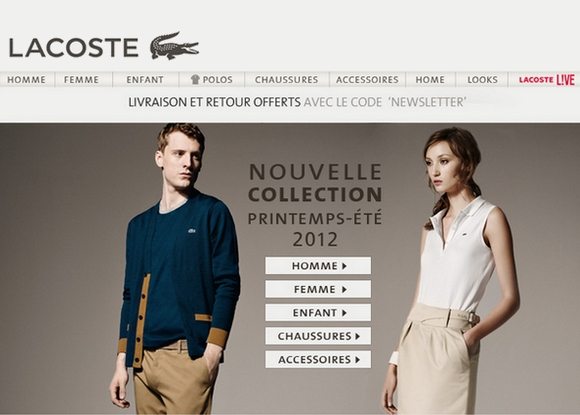 Découvrez la Nouvelle Collection Lacoste Printemps / Eté 2012