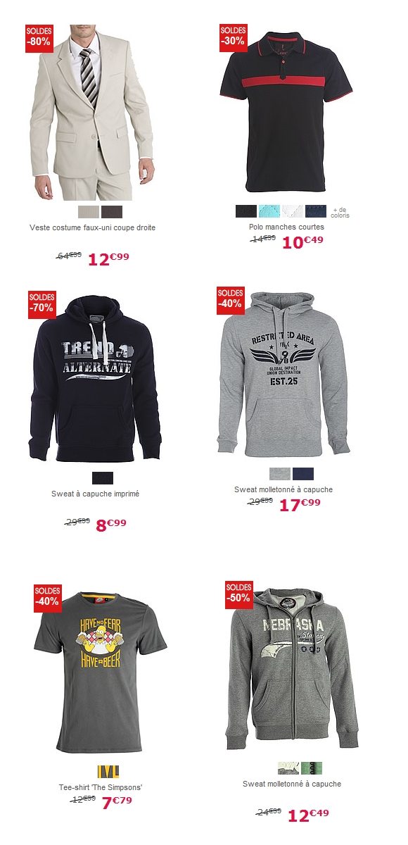 Vêtements en soldes Kiabi