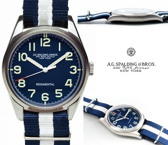 Montre bleue AG Spalding And Bros pour homme