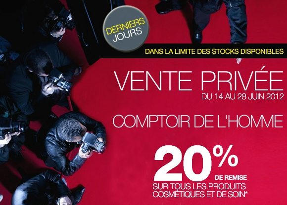 Vente Privée Comptoir de l’Homme