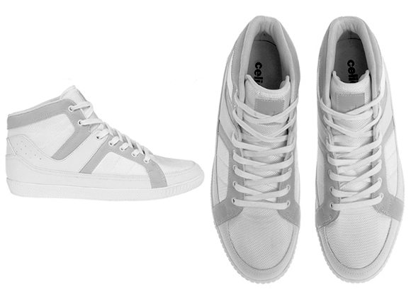 Basket montantes blanches pour homme