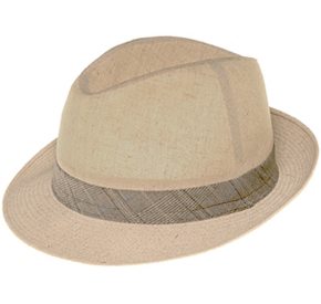 Chapeau lin Viscose mélangé type Borsalino