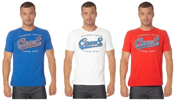 T-shirt homme Com8 bleu blanc rouge