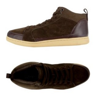 Basket Feiyue en cuir marron chocolat