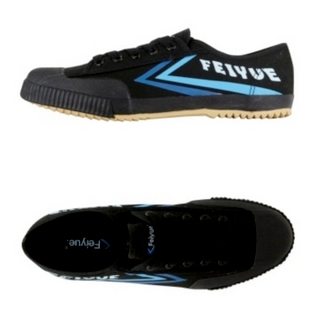 Basket Feiyue noire et turquoise