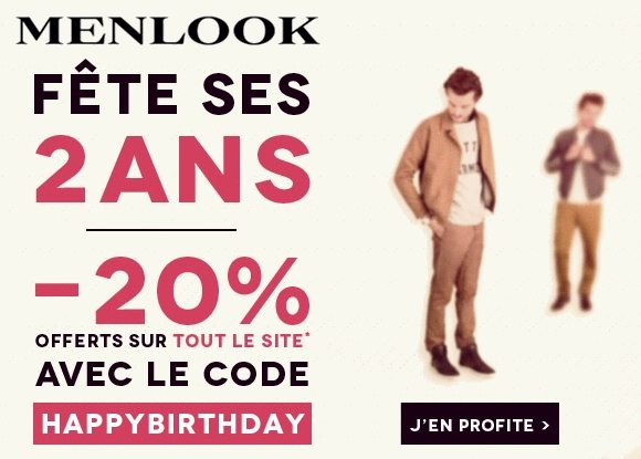 Anniversaire Menlook : Célébrez avec nous les 2 ans de la boutique !