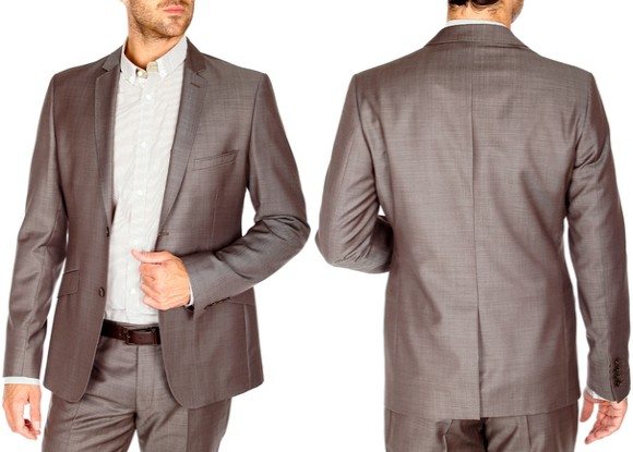 Veste de costume grise pour homme