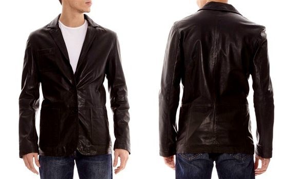 Veste en cuir homme noire Oakwood