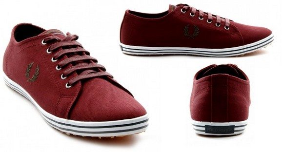 Chaussures Fred Perry rouge bordeaux