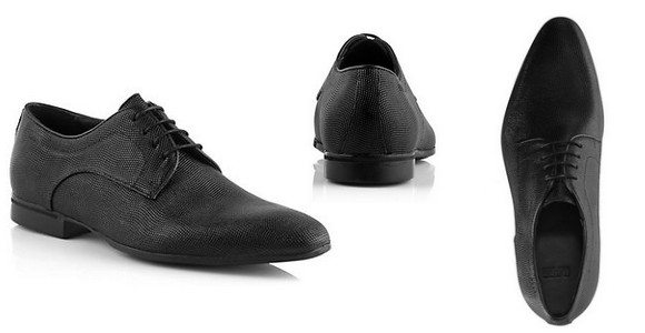 Chaussures en cuir noir Hugo Boss Black