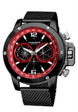 Montre Akribos rouge et noire