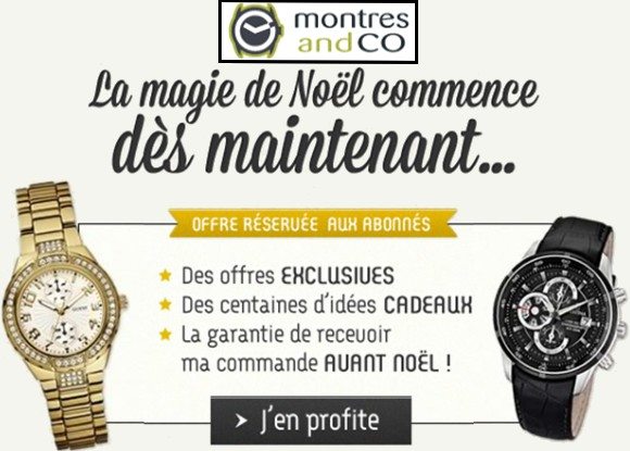 Codes Promos Montres & Co Novembre 2012