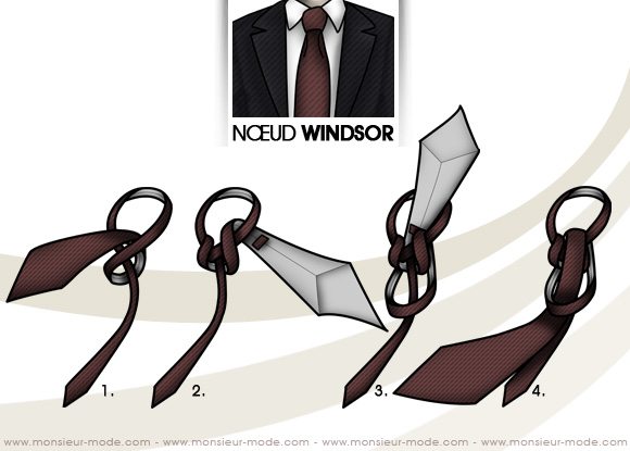 Noeud Windsor - Noeud de cravate