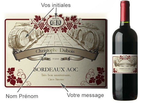 Personnaliser une bouteille de vin