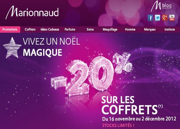 Code Promo Marionnaud Novembre 2012