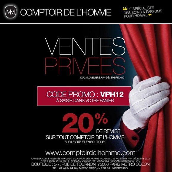 Vente Privée Comptoir de l’Homme