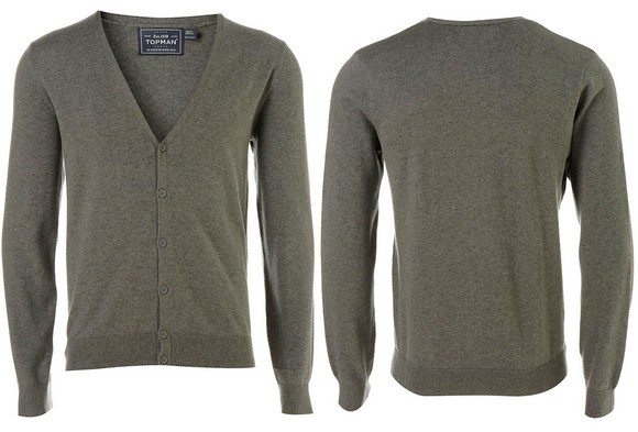 Cardigan homme gris en coton