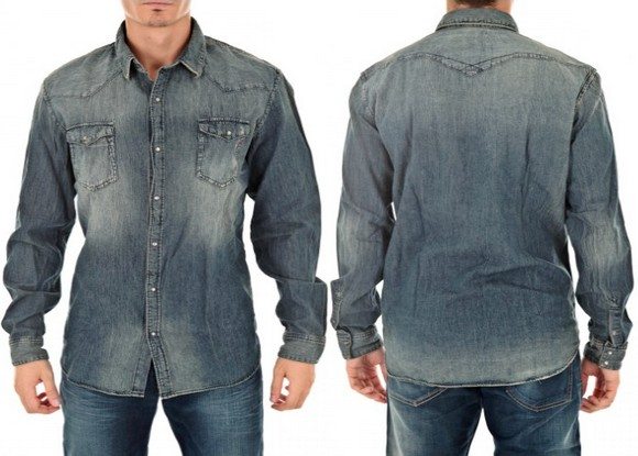 Chemise en jean denim Replay