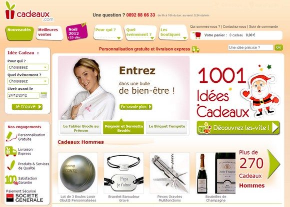 Découvrez les idées cadeaux de Noël chez Cadeaux.com !