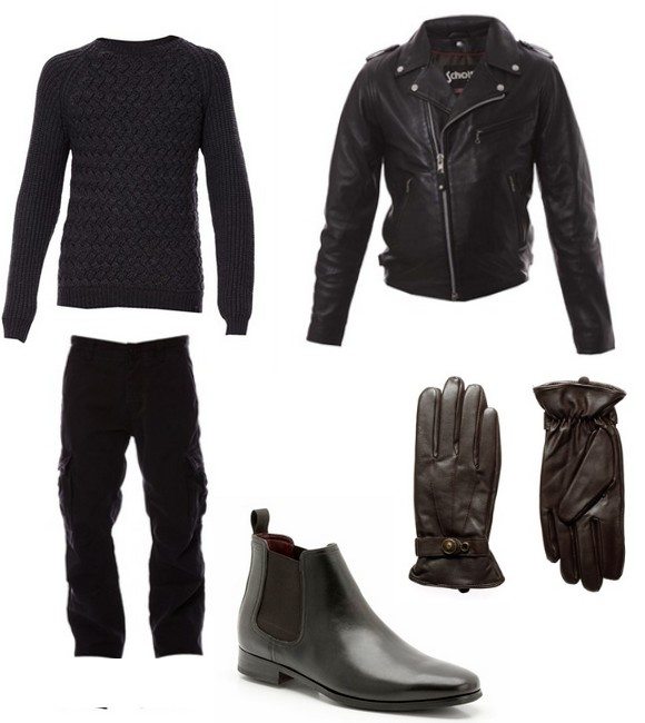 Look homme motard en hiver