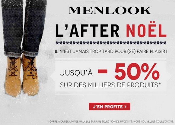 Promos Menlook ! Jusqu’à -50% sur des milliers de produits !!