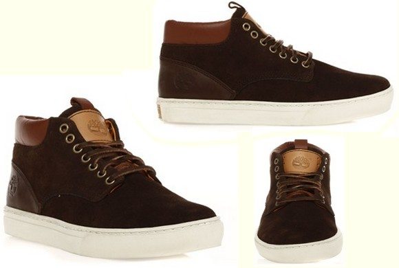 Chaussures en cuir marron Timberland