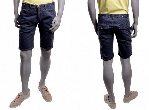 Short homme bleu marine