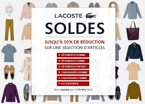 Soldes Lacoste Hiver 2013