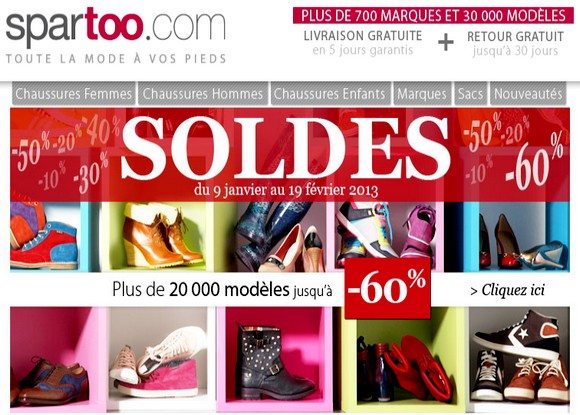 Soldes Hiver 2013 chez Spartoo