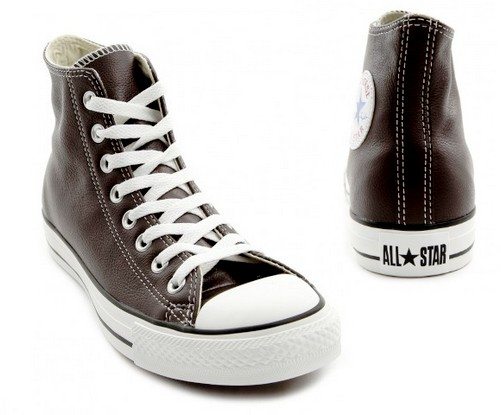 Baskets Converse All Star en Cuir Marron