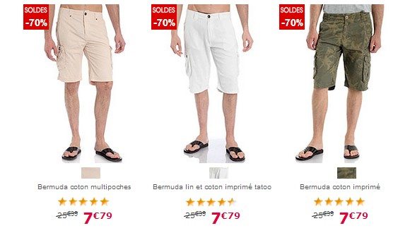 Bermudas en soldes Kiabi