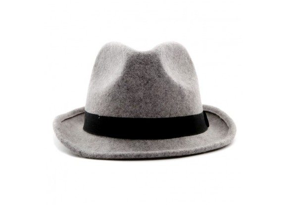 Chapeau gris en laine Selected