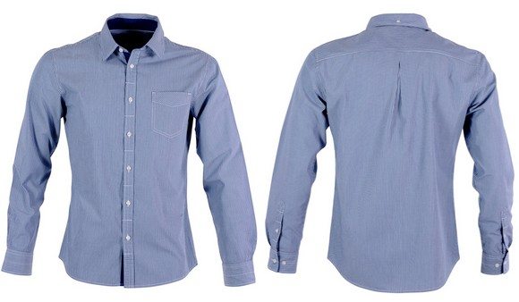 Chemise cintrée bleue à rayures Esprit