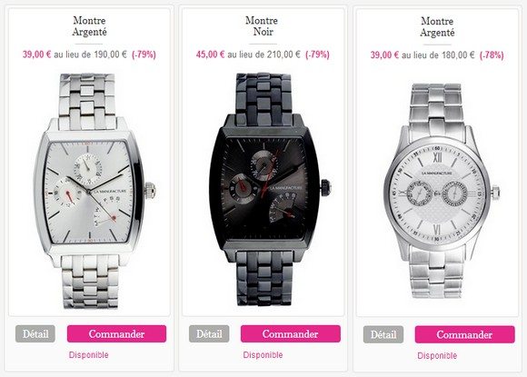 Montres en acier