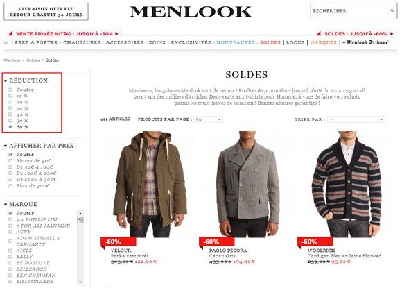 Réduction Menlook