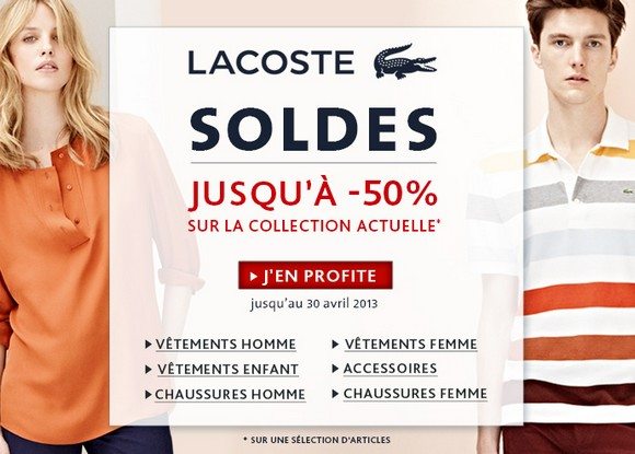 Soldes Flottants Lacoste Printemps Été 2013