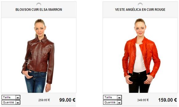 Blouson cuir femme