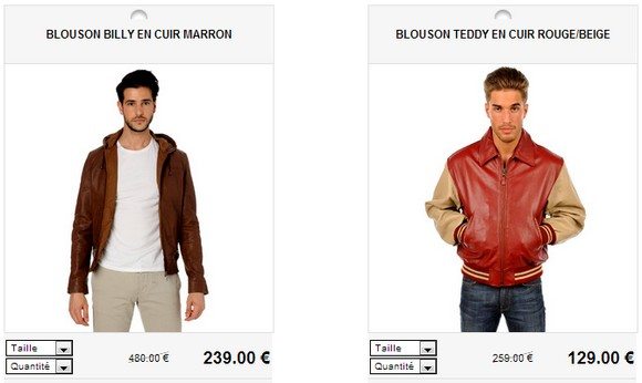 Blouson en cuir décontracté