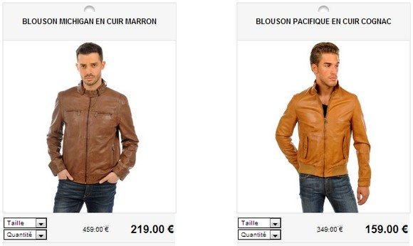 Blouson en cuir homme