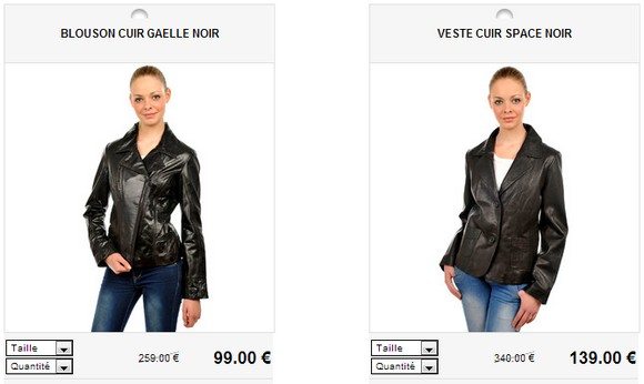 Blouson en cuir noir femme