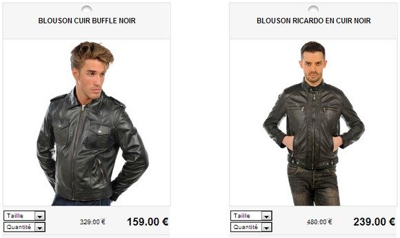 Blouson en cuir noir