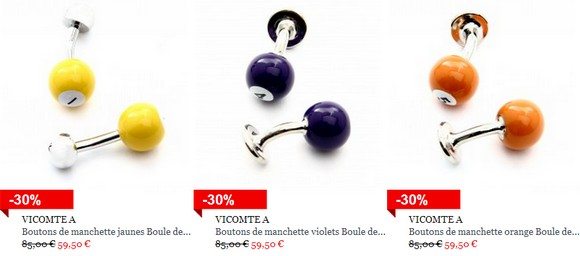 Boutons de manchette Vicomte A