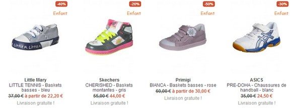 Chaussures enfant en soldes