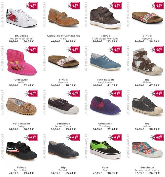 Chaussures enfant fille en promo