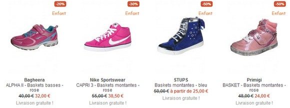 Chaussures fille en soldes