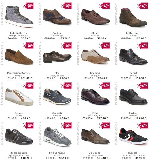 Chaussures homme en promotion