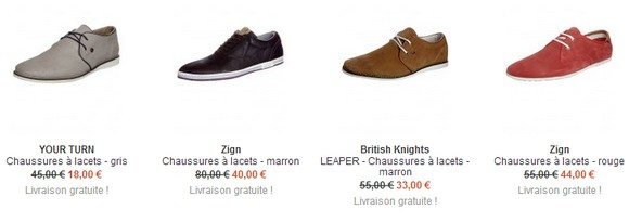 Chaussures homme à lacets