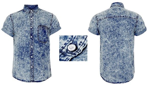 Chemise en jean délavé