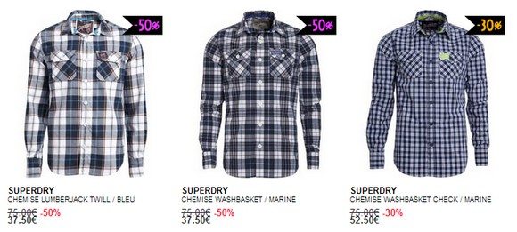 Chemise homme Superdry